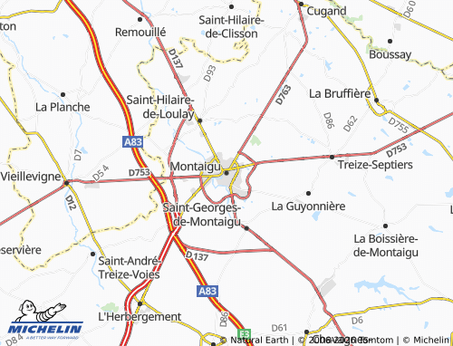 MICHELIN Montaigu-Vendée map - ViaMichelin