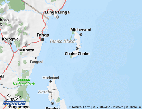 Mapa MICHELIN Mkoani - ViaMichelin