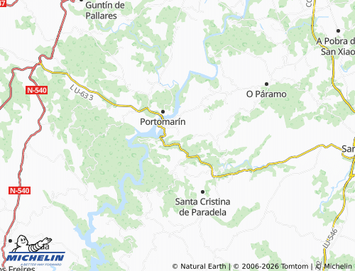 MICHELIN As Cortes (San Salvador) map - ViaMichelin