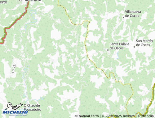 Carte MICHELIN A Veiga de Logares (Santa María) - ViaMichelin