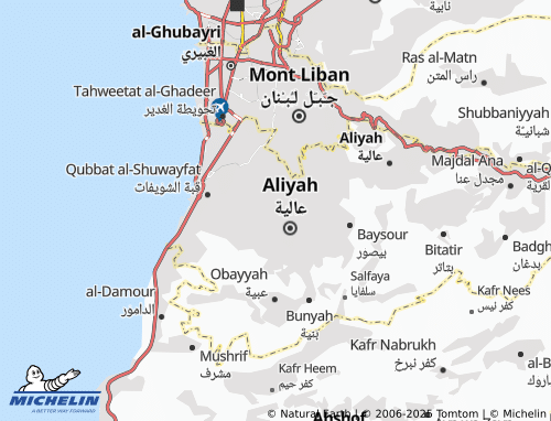 Mapa MICHELIN bi-Shamoun - ViaMichelin