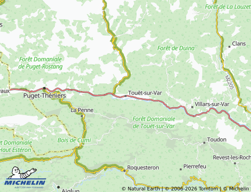 MICHELIN Touët-sur-Var map - ViaMichelin