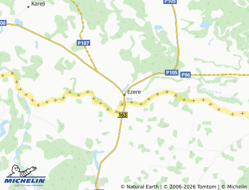 Mapa MICHELIN Ezeres pagasts - ViaMichelin