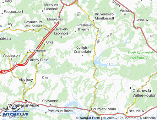 MICHELIN Crandelain map - ViaMichelin