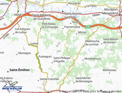 Carte MICHELIN Francs - ViaMichelin