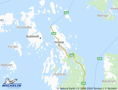 MICHELIN Storebø map - ViaMichelin