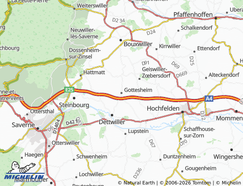 Mapa MICHELIN Gottesheim - ViaMichelin