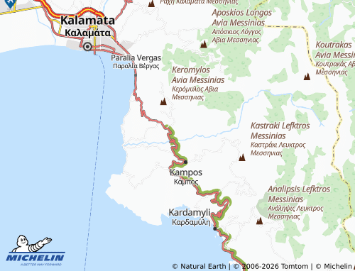 MICHELIN Drosopigi map - ViaMichelin