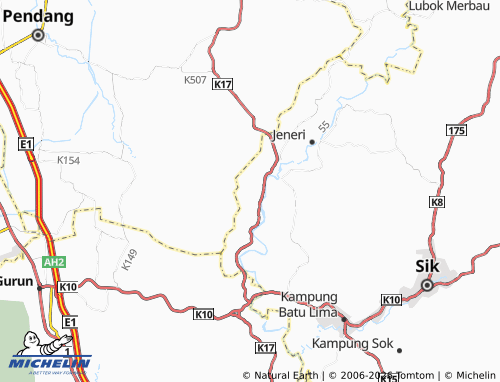 Mappa MICHELIN Kampung Bukit Cham - ViaMichelin