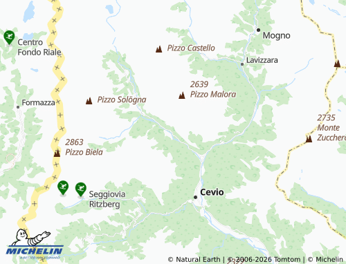Mappa MICHELIN Fontana (Cavergno) - ViaMichelin