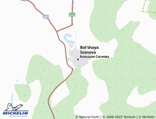 MICHELIN Bol'shaya Sosnova map - ViaMichelin