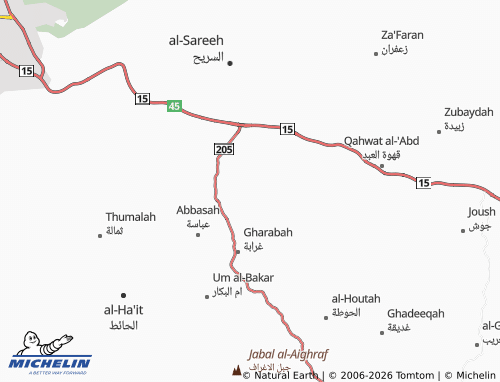 Carte MICHELIN al-Shaqrah - ViaMichelin