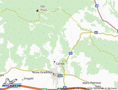 Mapa MICHELIN Šumetlica - ViaMichelin