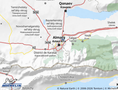 Mapa MICHELIN Almaty - ViaMichelin
