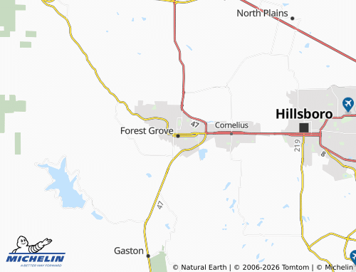 Carte MICHELIN Forest Grove - ViaMichelin