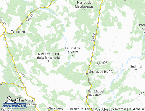 MICHELIN Escurial de la Sierra map - ViaMichelin