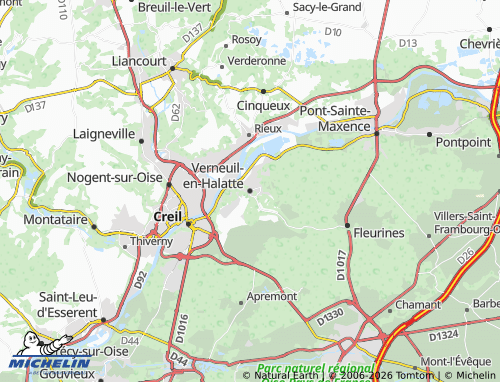 MICHELIN Verneuil-en-Halatte map - ViaMichelin
