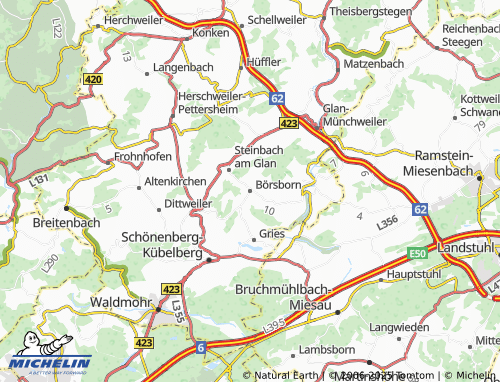 MICHELIN Börsborn map - ViaMichelin