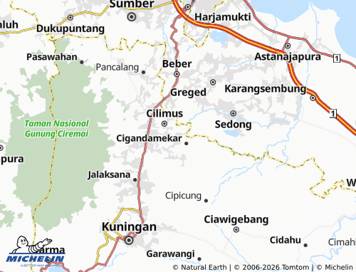 MICHELIN Timbang map - ViaMichelin