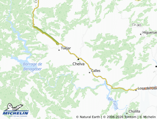 Carte MICHELIN Chelva - ViaMichelin