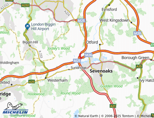 MICHELIN Chevening map - ViaMichelin