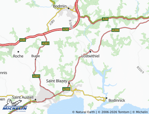 MICHELIN Lanlivery map - ViaMichelin