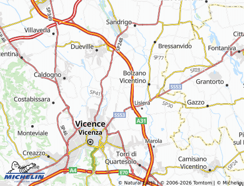 MICHELIN Monticello Conte Otto map - ViaMichelin