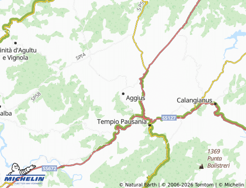 MICHELIN Aggius map - ViaMichelin