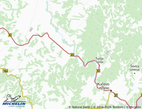 Mapa MICHELIN Mišljenovac - ViaMichelin