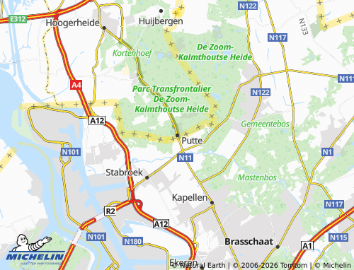 MICHELIN Putte map - ViaMichelin