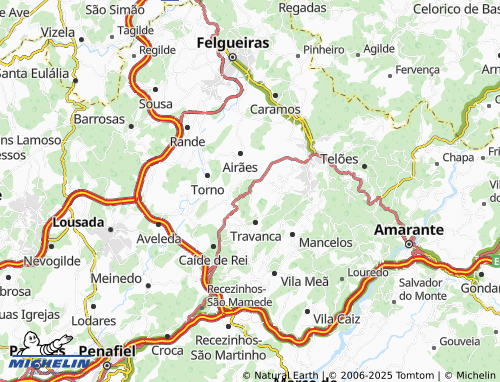 MICHELIN Figueiró-Santa Cristina map - ViaMichelin