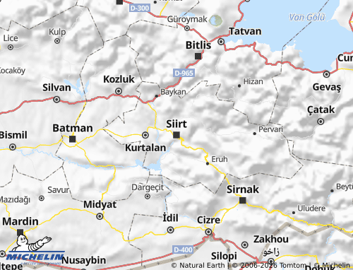 Kaart MICHELIN Siirt - ViaMichelin