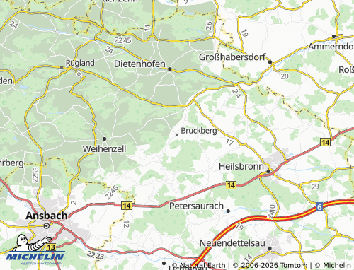 Mappa MICHELIN Bruckberg - ViaMichelin