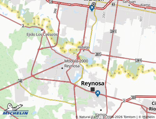 MICHELIN Prado Sur map - ViaMichelin