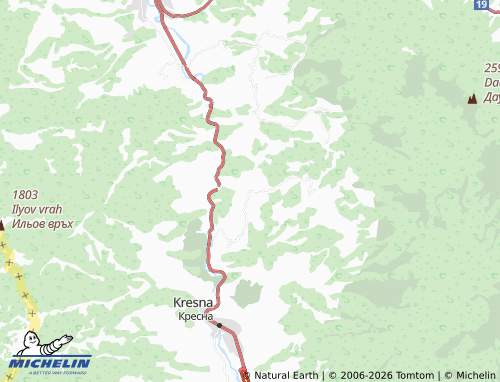 MICHELIN Stara Kresna map - ViaMichelin