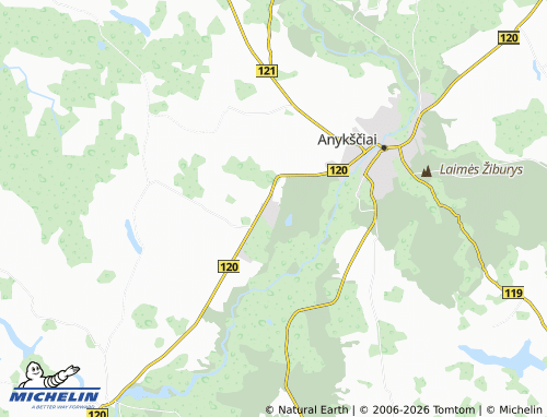 Mappa MICHELIN Ažuožeriai - ViaMichelin