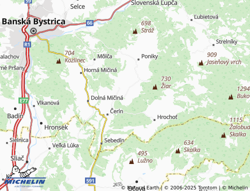 MICHELIN Dúbravica map - ViaMichelin