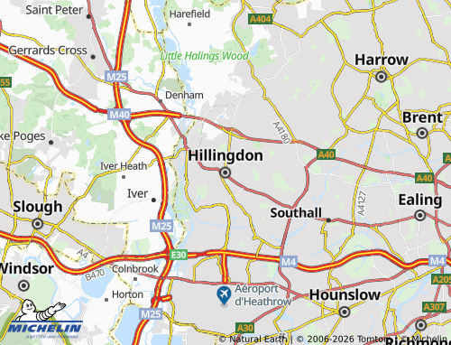 Carte MICHELIN Hillingdon - ViaMichelin