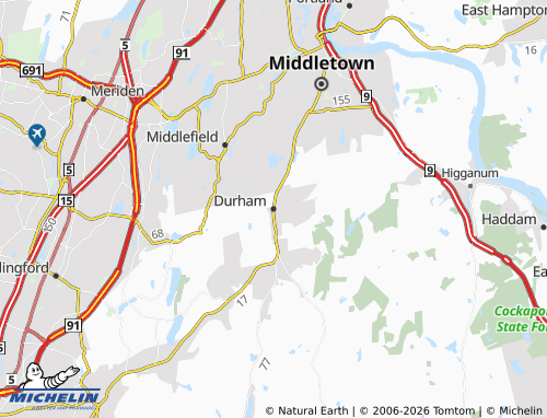 Mapa MICHELIN Durham - ViaMichelin