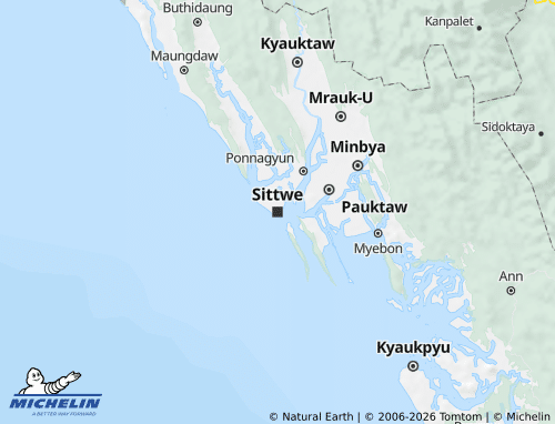 Kaart MICHELIN Rakhine State - ViaMichelin