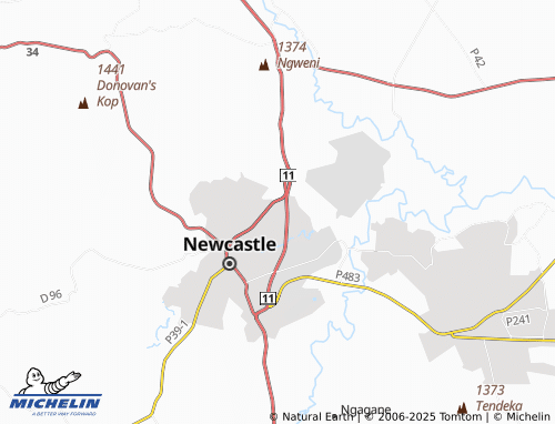 MICHELIN Amajuba Park map - ViaMichelin