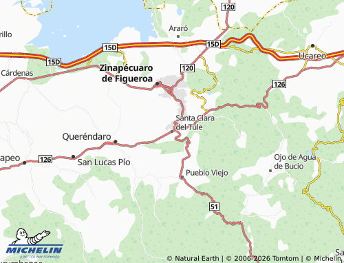 Mappa MICHELIN Santa Clara del Tule - ViaMichelin
