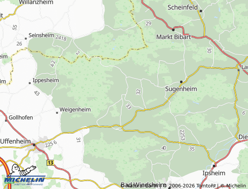 MICHELIN Markt Nordheim map - ViaMichelin