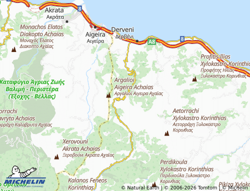 MICHELIN Evrostina map - ViaMichelin