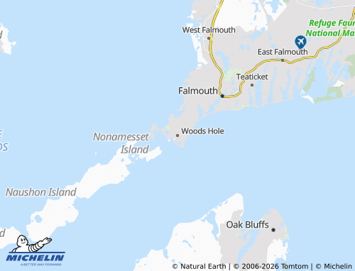 Mappa MICHELIN Woods Hole - ViaMichelin