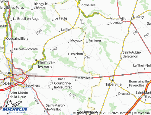 Carte MICHELIN Fumichon - ViaMichelin