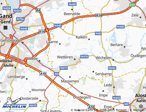 MICHELIN-Landkarte Overschelde - ViaMichelin