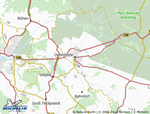 MICHELIN Oebisfelde-Weferlingen map - ViaMichelin