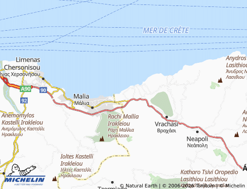 Carte MICHELIN Agia Varvara - ViaMichelin
