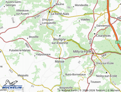 MICHELIN Courdimanche-sur-Essonne map - ViaMichelin
